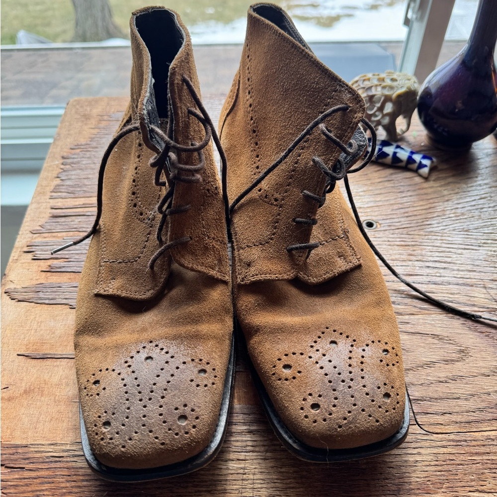Ben Sherman Men's Brown Suede Lace-Up Shoes
